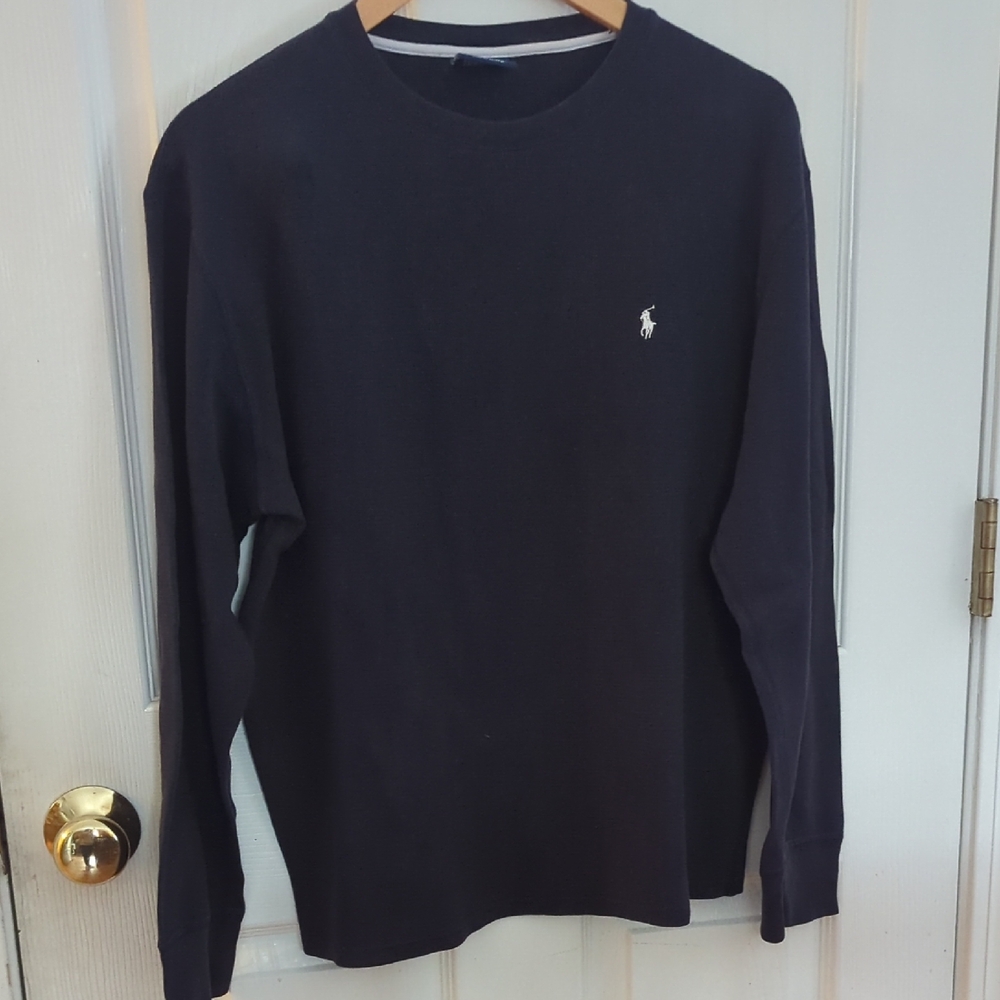 Polo Ralph Lauren Black Long Sleeve Shirt with Logo